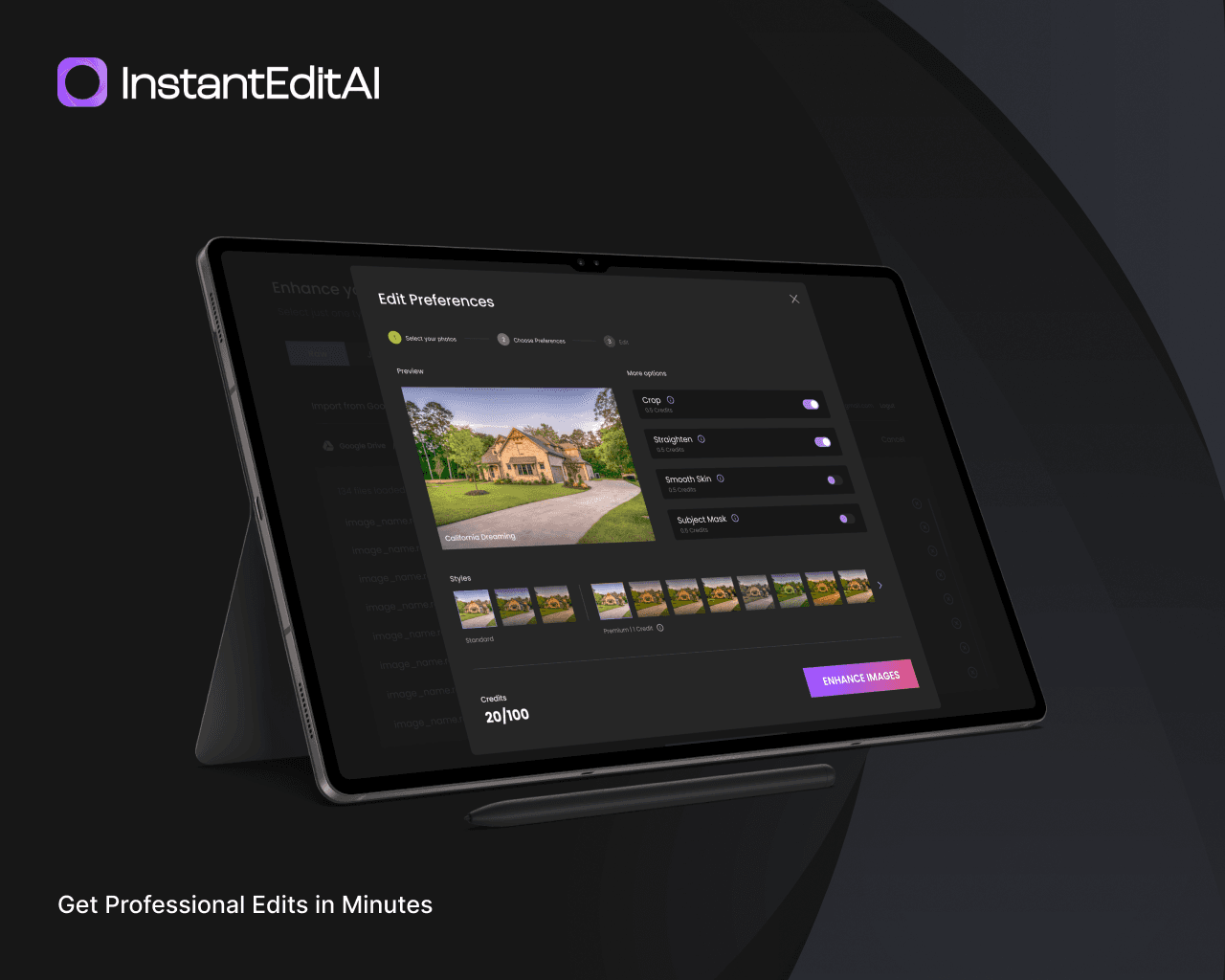 InstantEdit product interface designed and built by Priority Soft