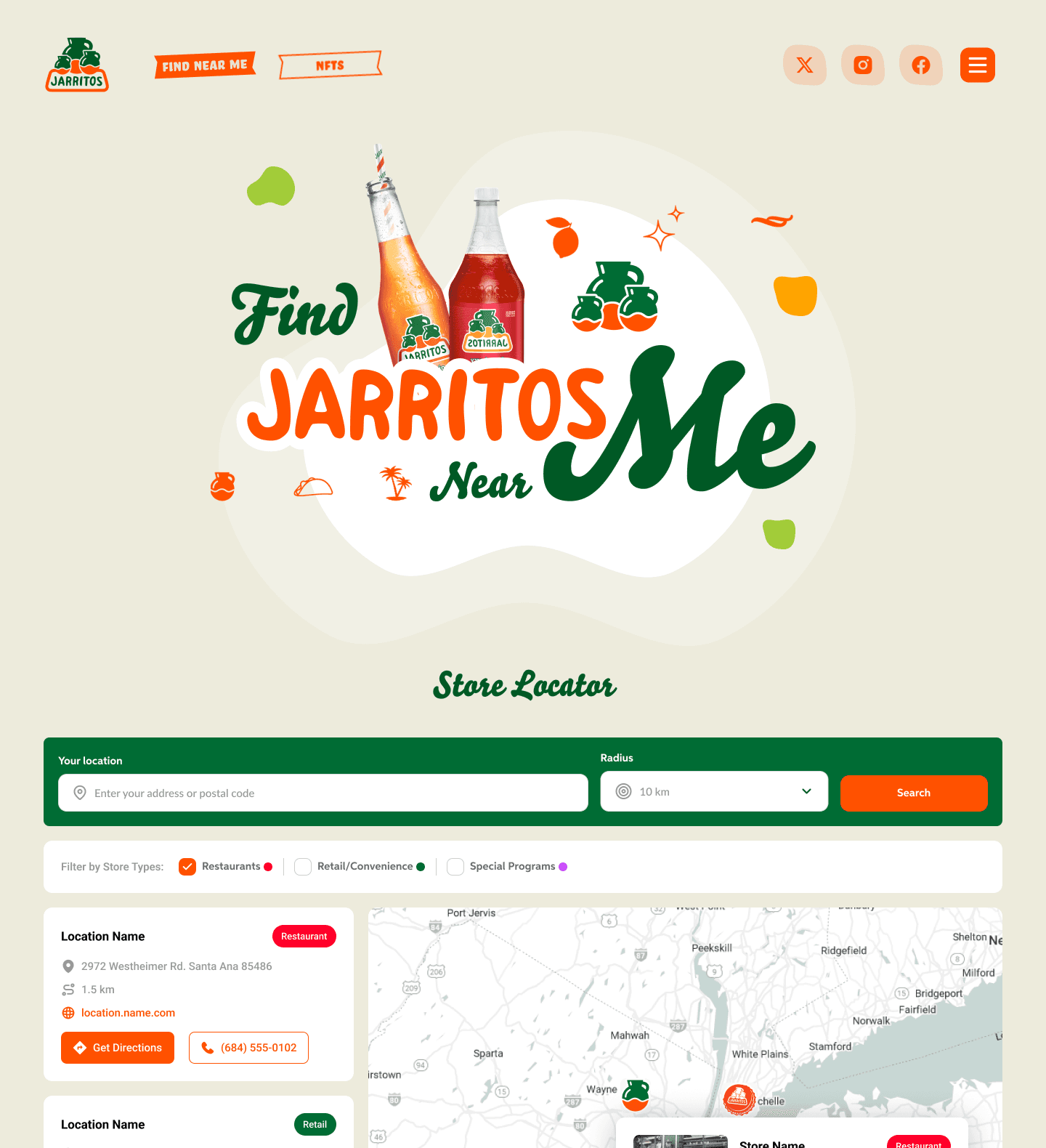 Jarritos desktop store locator