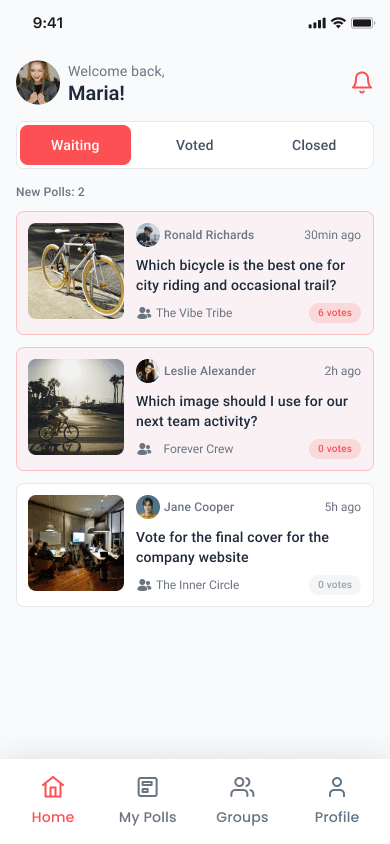 Chuuzer waiting polls feed