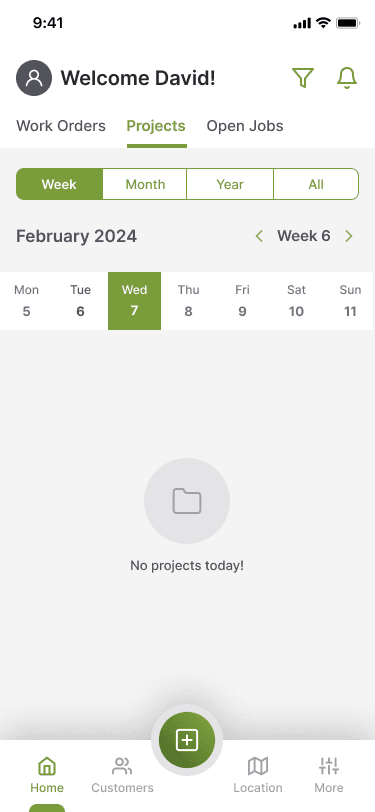 Field Optic project calendar