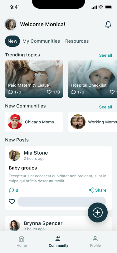 The Mother Network community feed